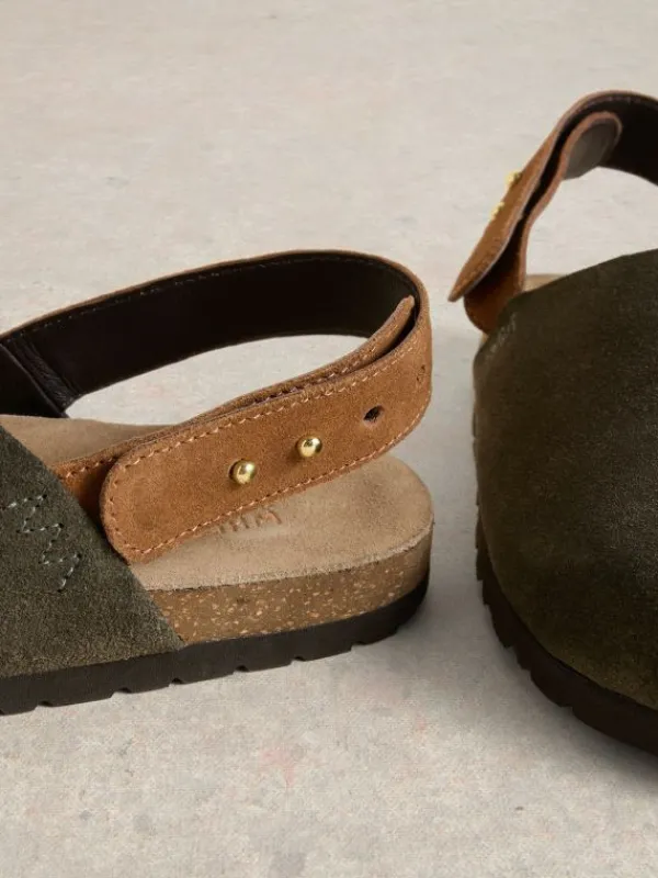 Mary Slingback Footbed in KHAKI GREEN<White Stuff Fashion