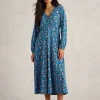 Megan Midi Jersey Dress in BLUE MULTI<White Stuff Sale