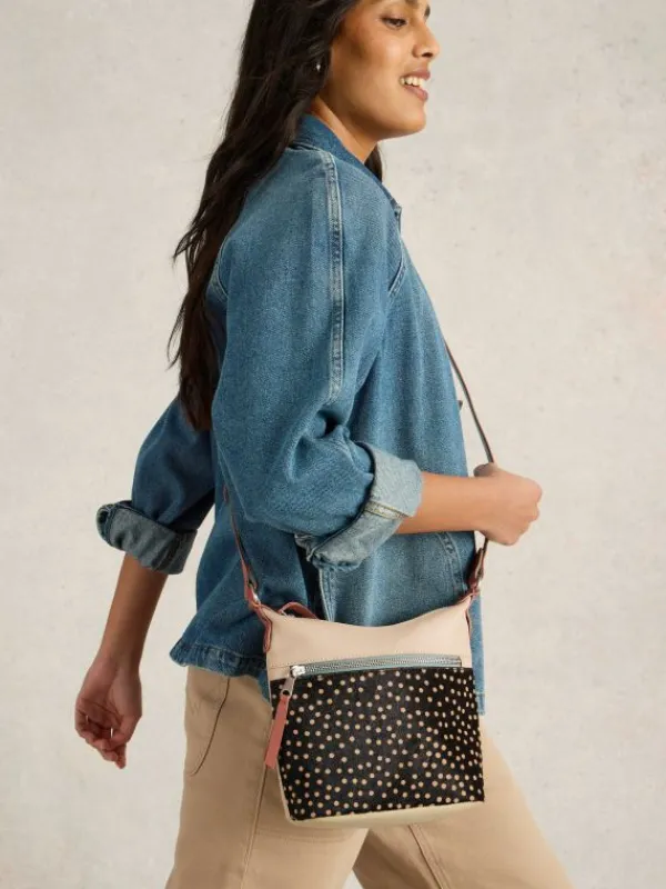 Mini Farrah Leather Crossbody in BLACK MULTI<White Stuff New