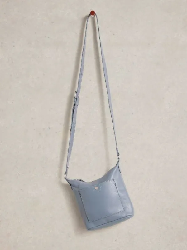 Mini Leather Fern Crossbody in DUSTY BLUE<White Stuff Sale