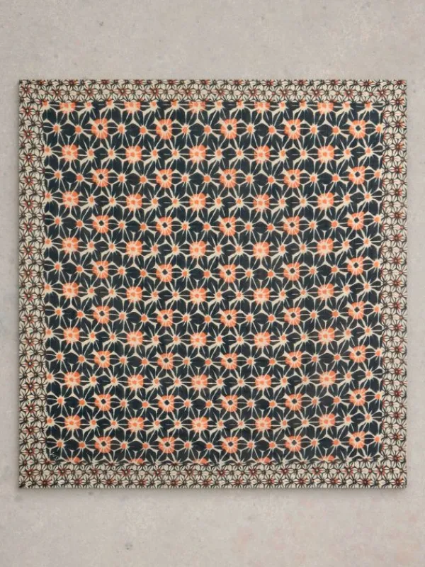 Mosaic Square Scarf in NAVY MULTI<White Stuff Online
