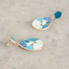Mosaic Tile Drop Earring in GOLD TONE METALLIC<White Stuff Sale