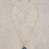 Mosaic Tile Drop Necklace in GOLD TONE METALLIC<White Stuff New