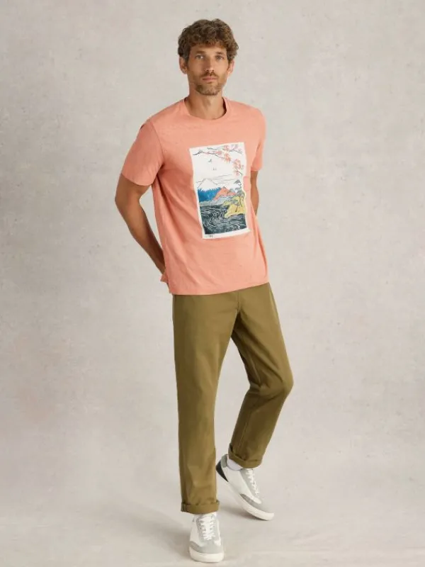 Mountain Graphic Tee in PINK PRINT<White Stuff Hot