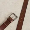 Multi Punch Leather Belt in MID BROWN<White Stuff New