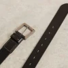 Multi Punch Leather Belt in PURE BLACK<White Stuff Fashion