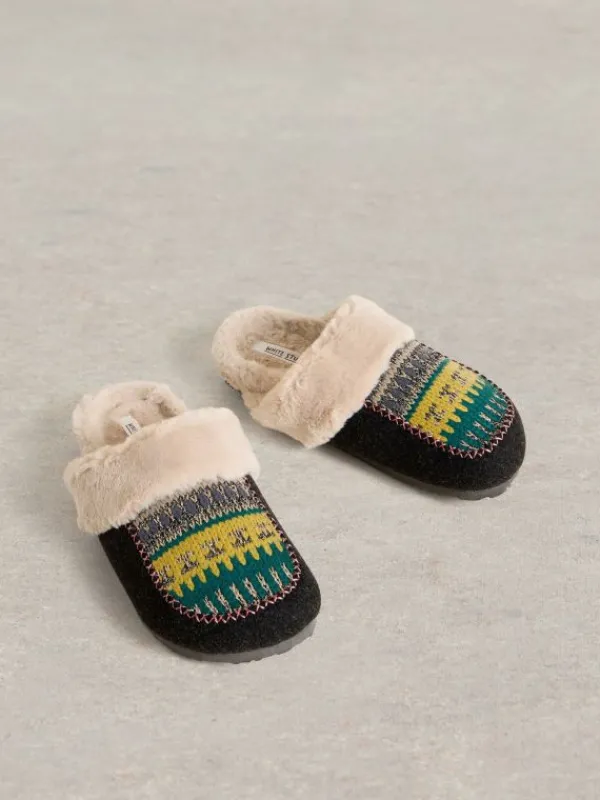 Myrtle Mule Slipper in GREY MULTI<White Stuff Sale