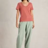 NADIA SHORT SLEEVE TSHIRT in MID CORAL<White Stuff New