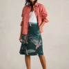 Nell Printed Reversible Skirt in GREEN MULTI<White Stuff Discount