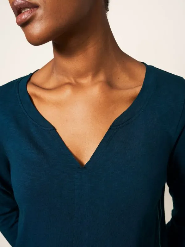 Nelly LS Tee in DARK NAVY<White Stuff Outlet