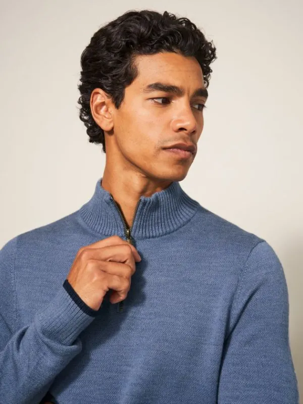 Newport Wool Merino Jumper in CHAMBRAY BLUE<White Stuff Best