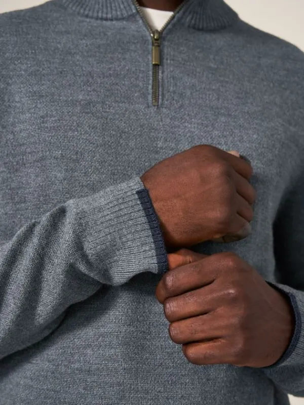 Newport Wool Merino Jumper in CHARCOAL GREY<White Stuff Hot