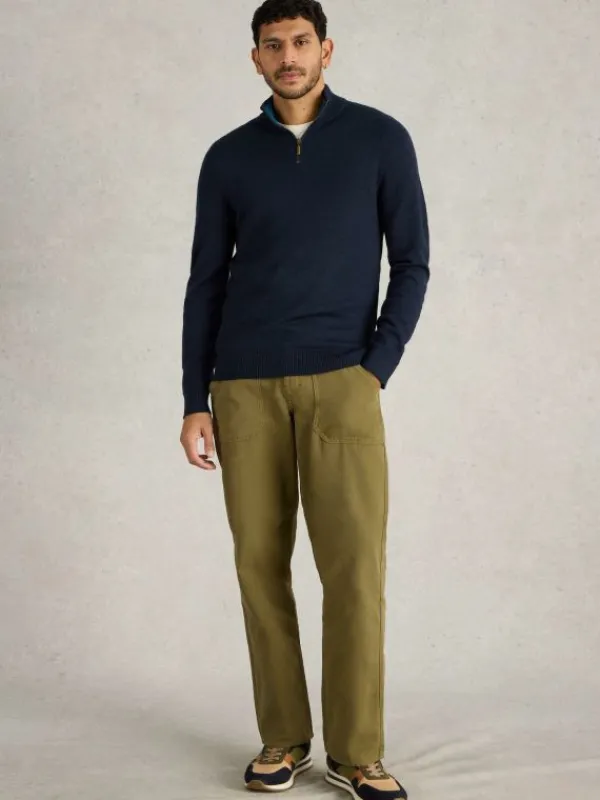 Newport Wool Merino Jumper in DARK NAVY<White Stuff Clearance