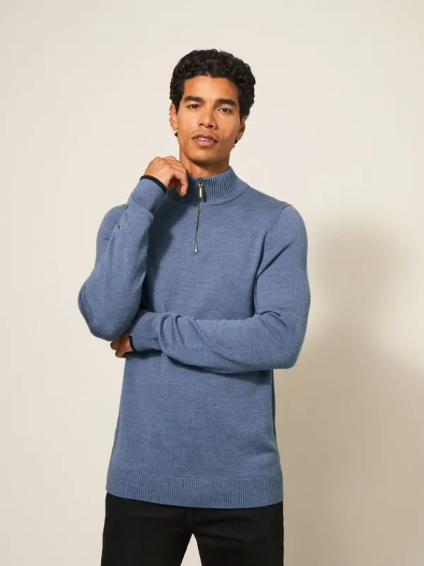 Newport Wool Merino Jumper in CHAMBRAY BLUE<White Stuff Best