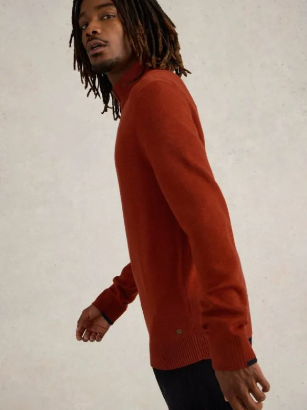 Newport Wool Merino Jumper in MID ORANGE<White Stuff Sale
