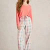 Nina Organic Check PJ Bottom in GREY MULTI<White Stuff New