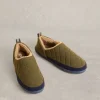 Nylon Puffer Slipper in KHAKI GREEN<White Stuff Best