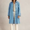 Oakleigh Denim Collared Coat in MID DENIM<White Stuff Hot
