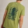 Octopus Graphic Tee in GREEN PRINT<White Stuff Best