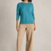 OLIVE LONG SLEEVE JUMPER in MID BLUE<White Stuff Best