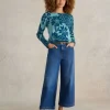 OLIVE PRINTED JUMPER in BLUE MULTI<White Stuff Clearance