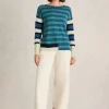 OLIVE STRIPE CREW NECK JUMPER in BLUE MULTI<White Stuff Best