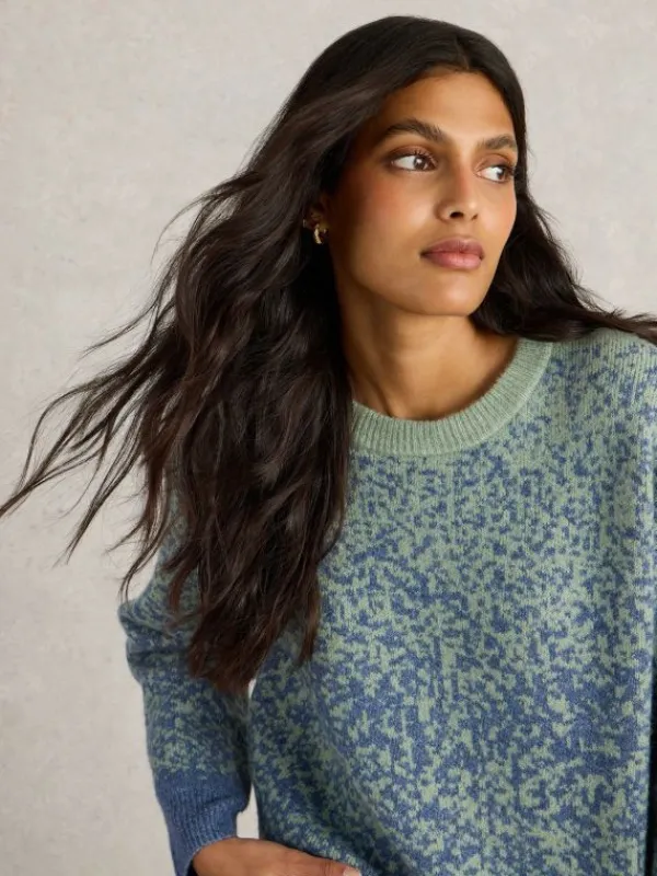 OMBRE JUMPER in BLUE MULTI<White Stuff Fashion
