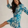 Otto Linen Blend Dress in BLUE PRINT<White Stuff Sale