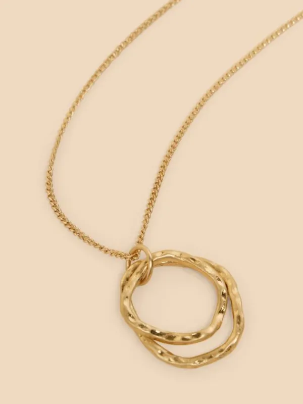 Oval Pendant Necklace in GOLD TONE METALLIC<White Stuff Discount