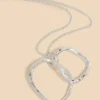 Oval Pendant Necklace in SILVER TONE METALLIC<White Stuff New