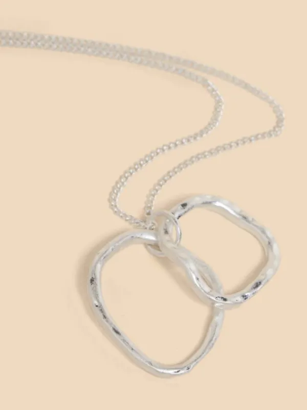 Oval Pendant Necklace in SILVER TONE METALLIC<White Stuff New
