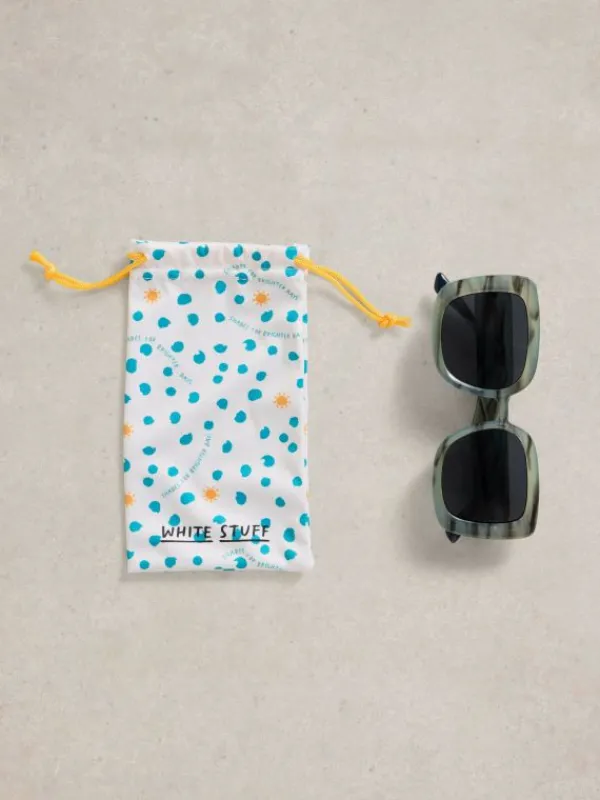 Oversized Square Sunglasses in BLUE MULTI<White Stuff Best