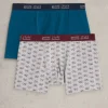 2pack Boxers  Plain  Print in TEAL MULTI<White Stuff Online