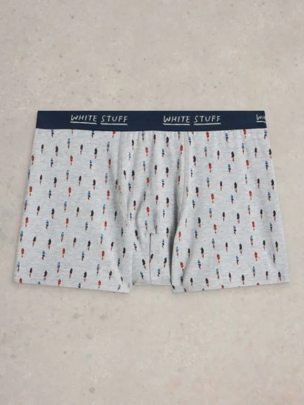 2pack Boxers  Plain  Print in GREY MULTI<White Stuff Online