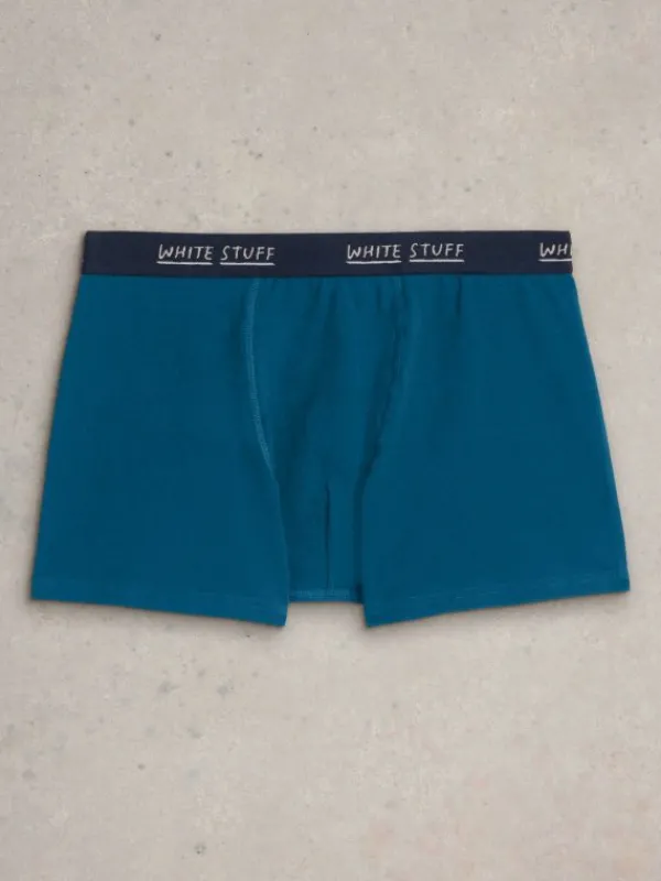 2pack Boxers  Plain  Print in TEAL MULTI<White Stuff Online