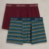 2pack Boxers  Plain  Stripe in PLUM MULTI<White Stuff Discount