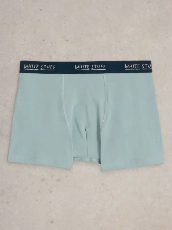 2pack Boxers  Plain  Stripe in BLUE MULTI<White Stuff Online