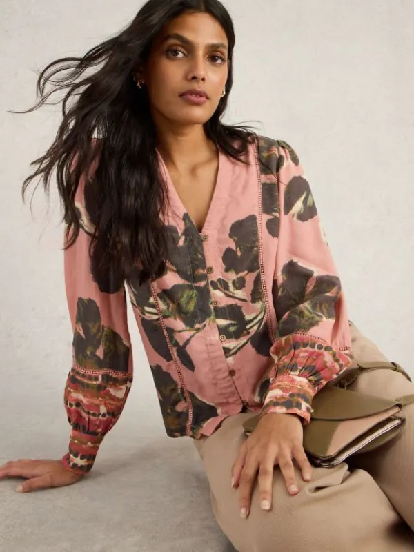 Paloma Top in PINK PRINT<White Stuff Best