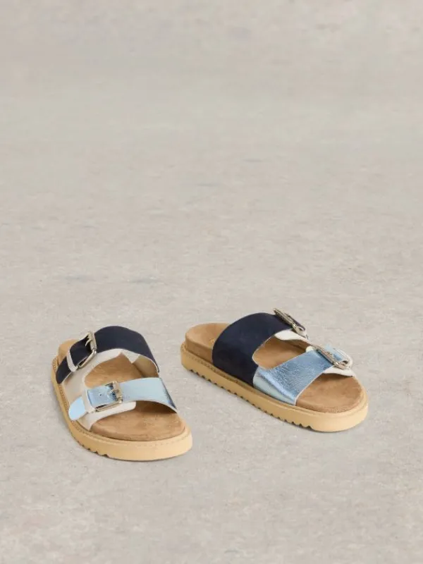 Patty Footbed Sandal in BLUE MULTI<White Stuff Sale