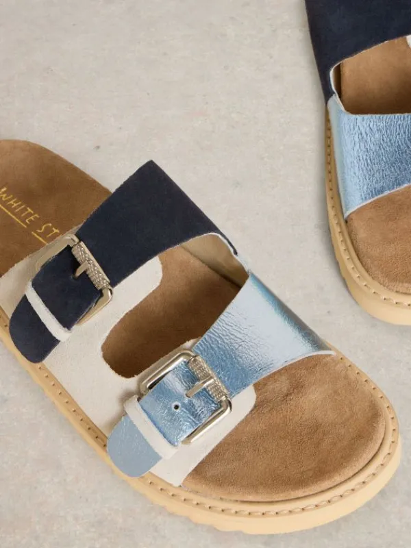 Patty Footbed Sandal in BLUE MULTI<White Stuff Sale