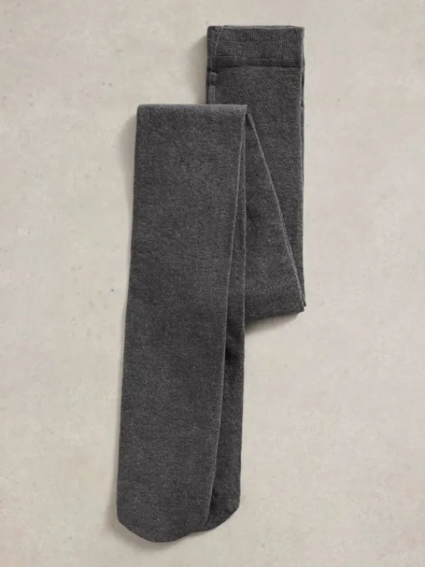 Patty Plain Versatile Cotton Tights in CHARCOAL GREY<White Stuff Outlet