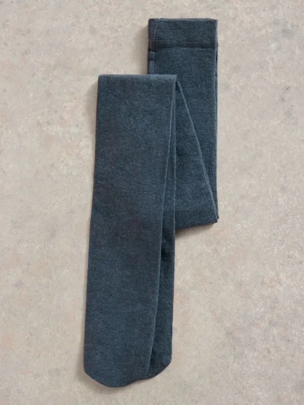 Patty Plain Versatile Cotton Tights in MID DENIM<White Stuff Sale