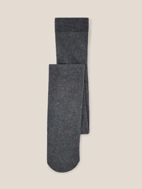 Patty Plain Versatile Cotton Tights in CHARCOAL GREY<White Stuff Outlet