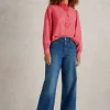 Pauline Frill Neck Top in MID PINK<White Stuff Outlet