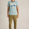 Peak Pedals Graphic Tee in BLUE PRINT<White Stuff New