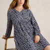 Penelope Eco Vero Dress in NAVY PRINT<White Stuff Outlet