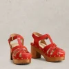 Phoebe Fisherman Clog in RED MULTI<White Stuff Best