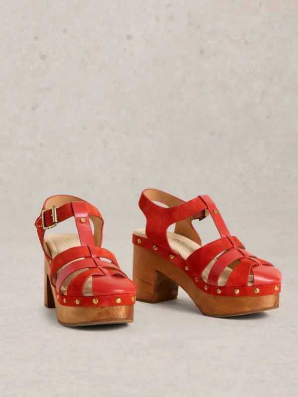 Phoebe Fisherman Clog in RED MULTI<White Stuff Best