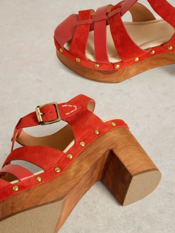 Phoebe Fisherman Clog in RED MULTI<White Stuff Best