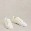 Pippa Canvas Lace Up Trainers in BRILLIANT WHITE<White Stuff Best